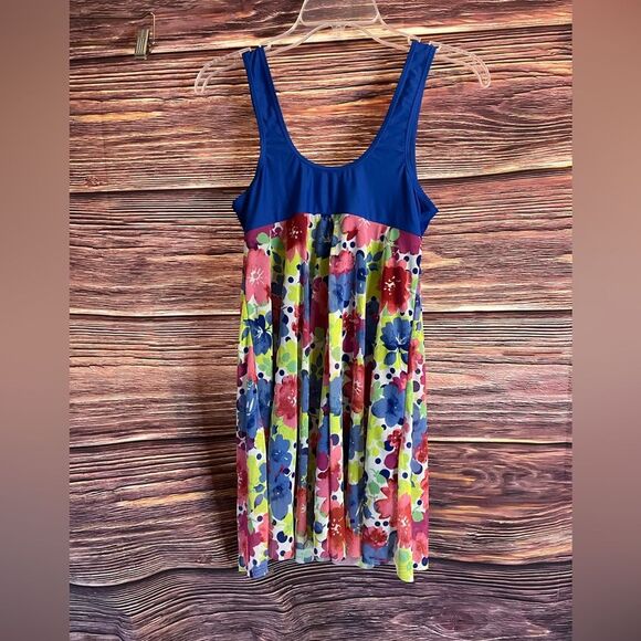 Shekini Women’s One Piece Blue Floral Swimwear. Size Medium! - Picture 4 of 8